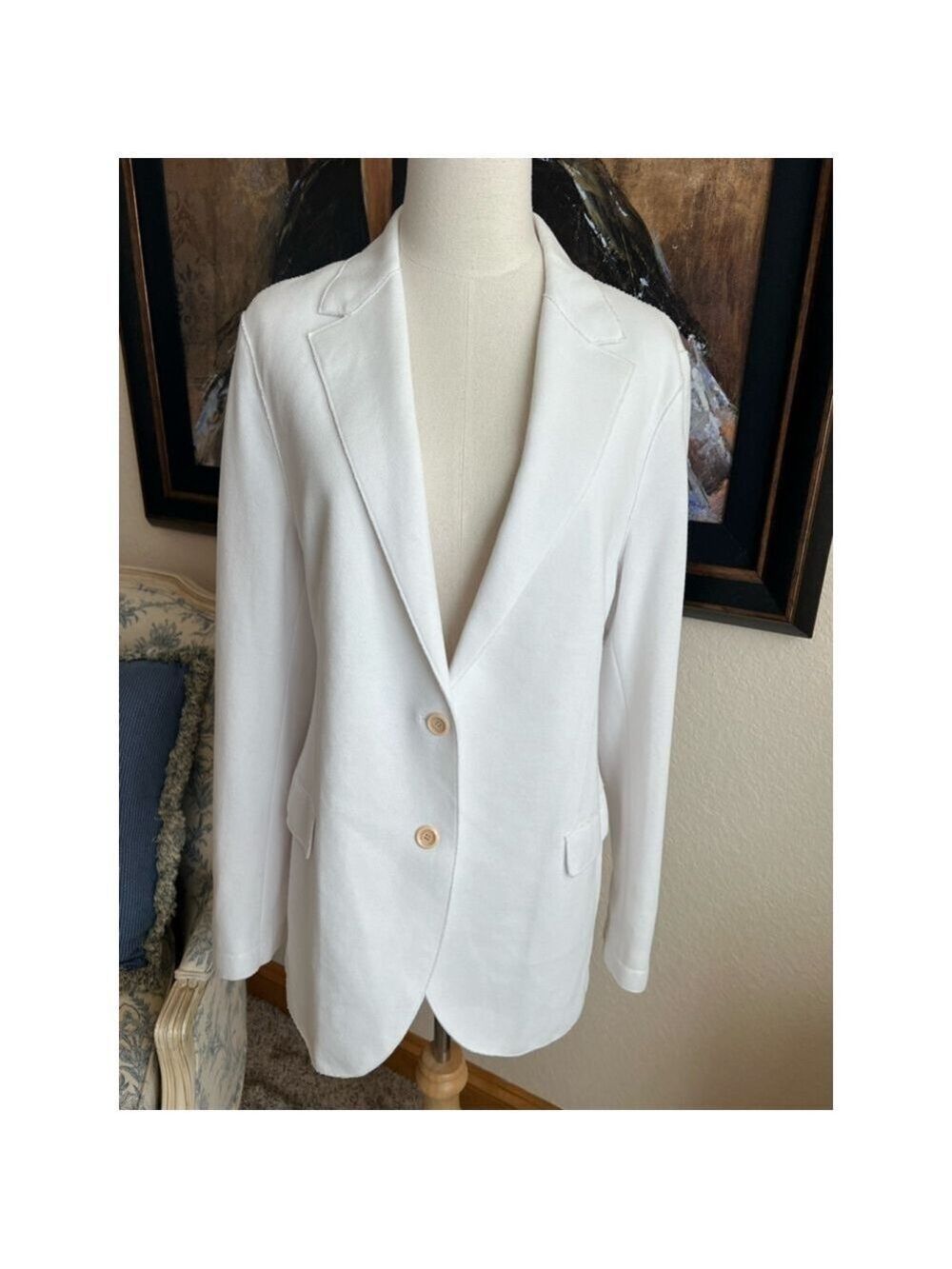 NWOT Eleventy White Blazer L